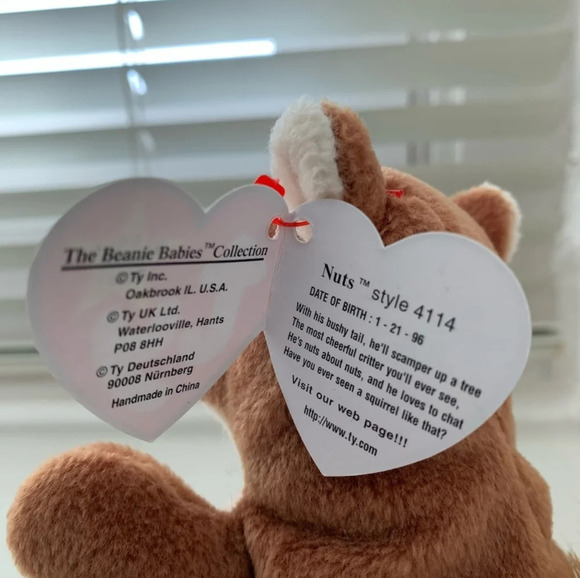 Nuts the Squirrel Beanie Baby - Original - Picture 7 of 8